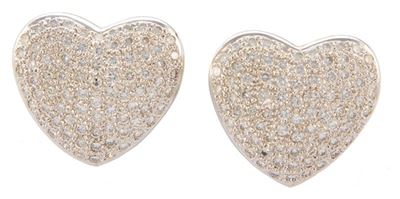 Orocchini in Oro Bianco con Brill. Ct. 2,22 Circa