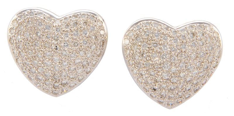 Orocchini in Oro Bianco con Brill. Ct. 2,22 Circa
