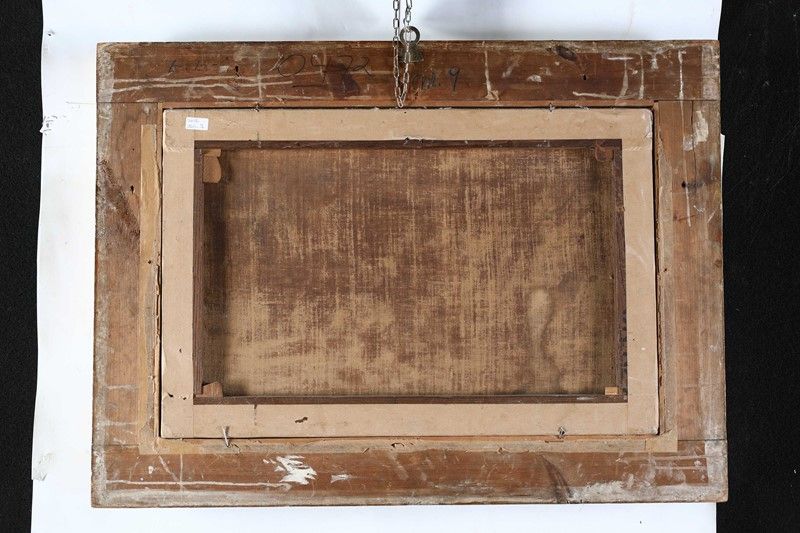Scuola Napoletana del XIX Secolo - Veduta Notturna del Golfo di Gaeta Col Castello Aragonese e il...