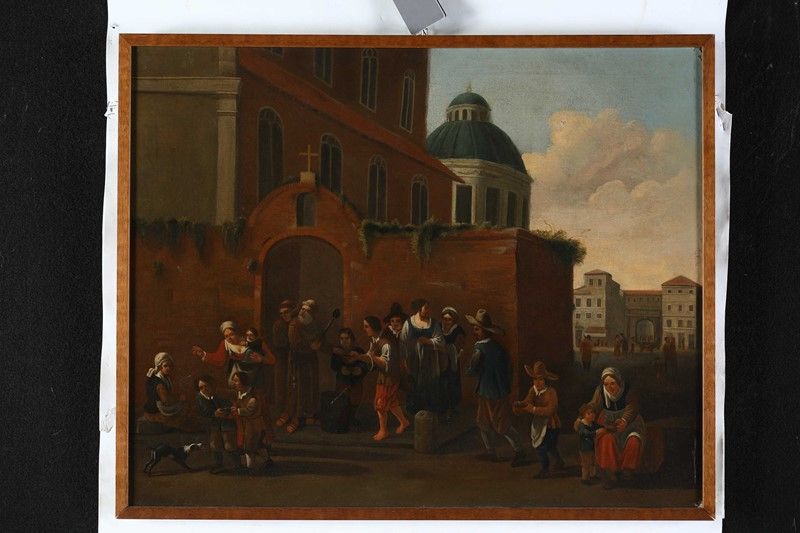 Pittore Bambocciante del XVII Secolo - La Dispensa della Minestra.