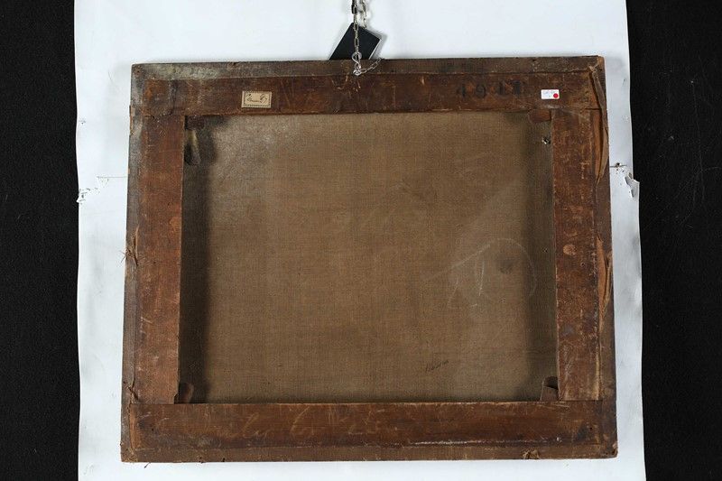 Scuola Romana del XVII/XVIII Secolo - Veduta di Tivoli con Figure