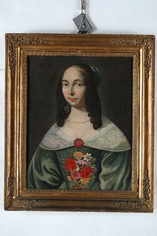 Scuola Lombarda del XVIII Secolo - Ritratto di Gentildonna