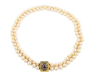Collana con Due Fili Perle Giapponesi
