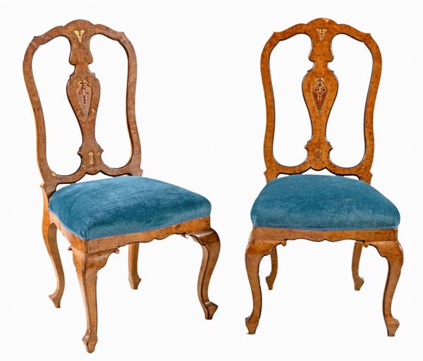 Coppia di sedie  - Asta Antiquariato Dipinti Antichi e del XIX secolo, Arredi, Tappeti, e Argenti - Casa d'Aste Arcadia