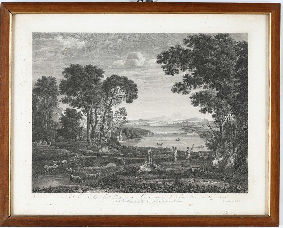 Pietro Parboni - Paesaggio con Figure Danzanti