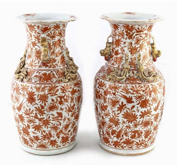 Coppia di vasi in porcellana  - Asta Arte Orientale - Casa d'Aste Arcadia