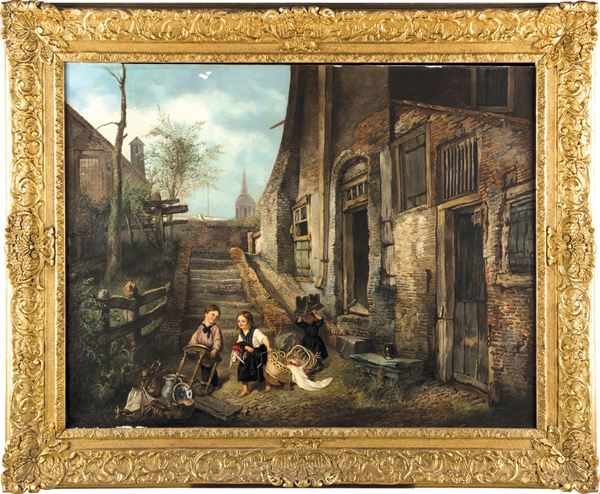 Jan Fabius - Villaggio con bambini