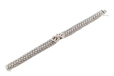 Bracciale Tessuto in Oro Bianco Gr.38,90
