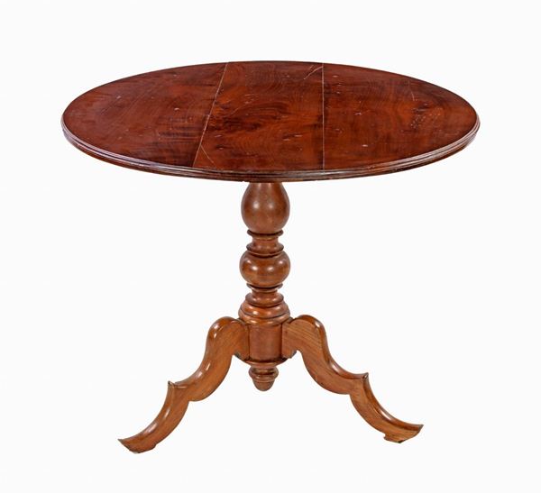 Tavolino circolare in ciliegio, XIX secolo  - Asta ASTA A TEMPO - SENZA RISERVA - - Casa d'Aste Arcadia
