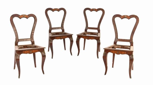 Quattro sedie in mogano  - Asta Antiquariato Dipinti Antichi e del XIX secolo, Arredi, Tappeti, e Argenti - Casa d'Aste Arcadia