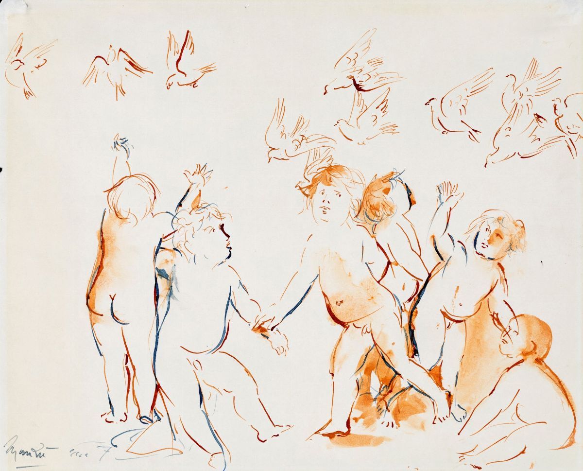 Giacomo Manzù - Putti con Volo di Colombe