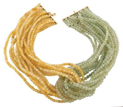 Calcite Gialla e Verde Chiusura Oro Giallo Gr 10