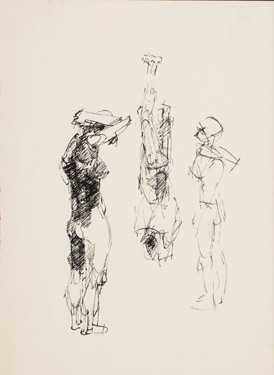 Lotto di 19 Disegni Preparatori