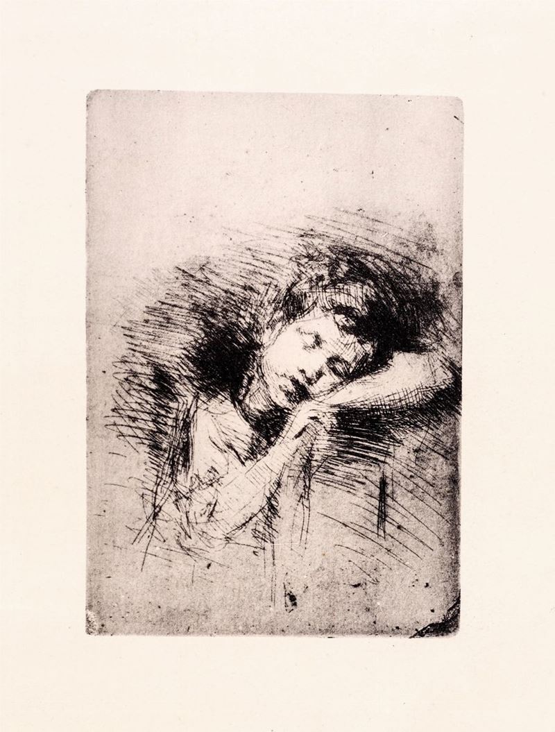 Pittore del XX Secolo - Bimbo Dormiente