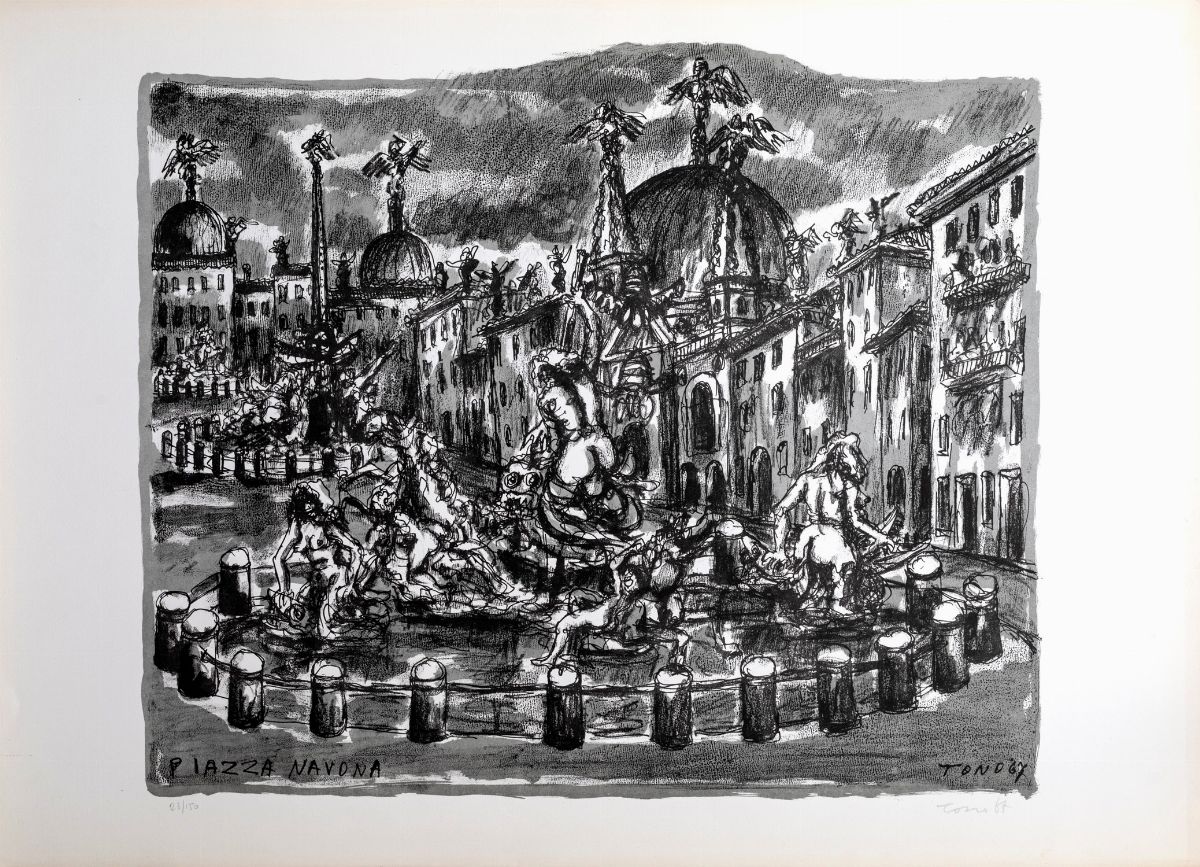 Tono Zancanaro - Lotto di 4 Litografie
