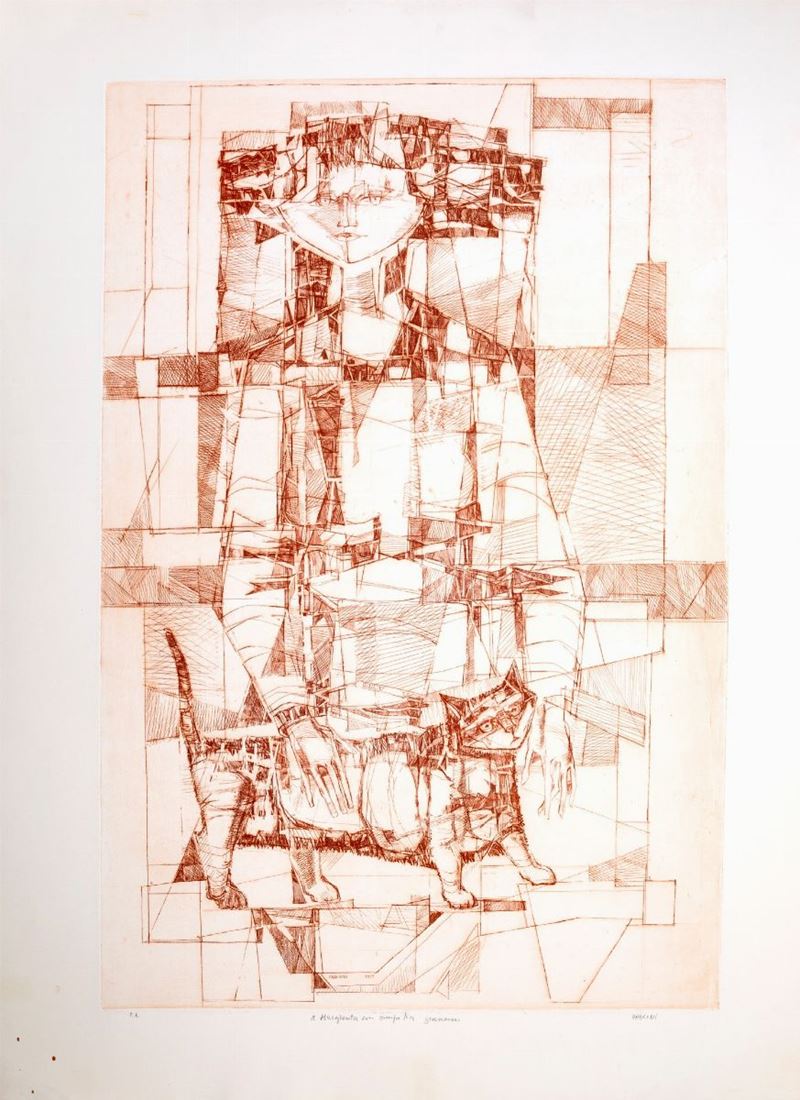 Giovanni Dragoni - Lotto di 8 Acquaforti Raffiguranti Scese Sacre