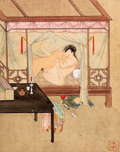 Cartella Contenente Undici Illustrazioni Erotiche