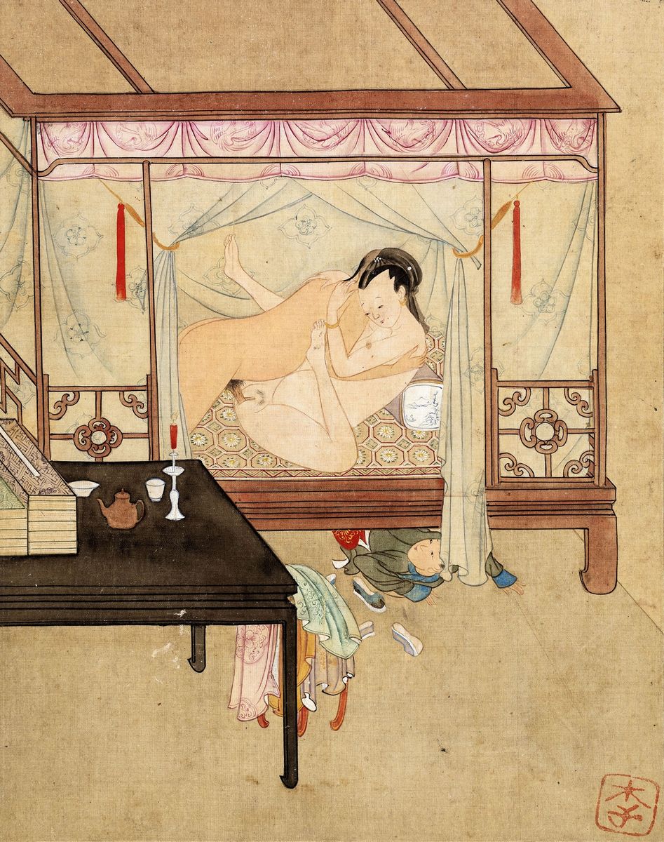 Cartella Contenente Undici Illustrazioni Erotiche