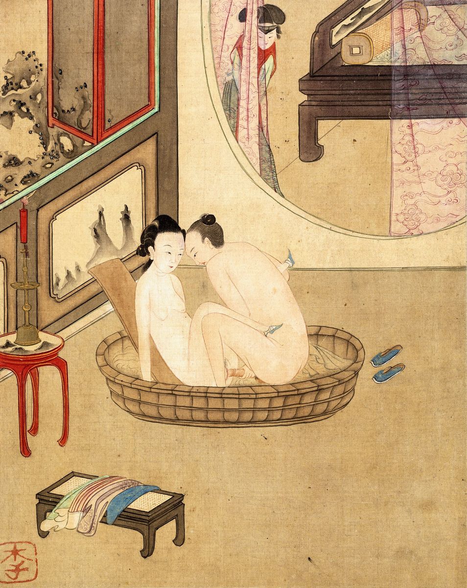 Cartella Contenente Undici Illustrazioni Erotiche