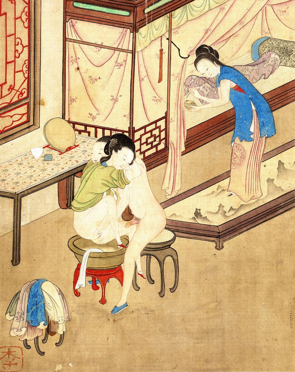 Cartella Contenente Undici Illustrazioni Erotiche