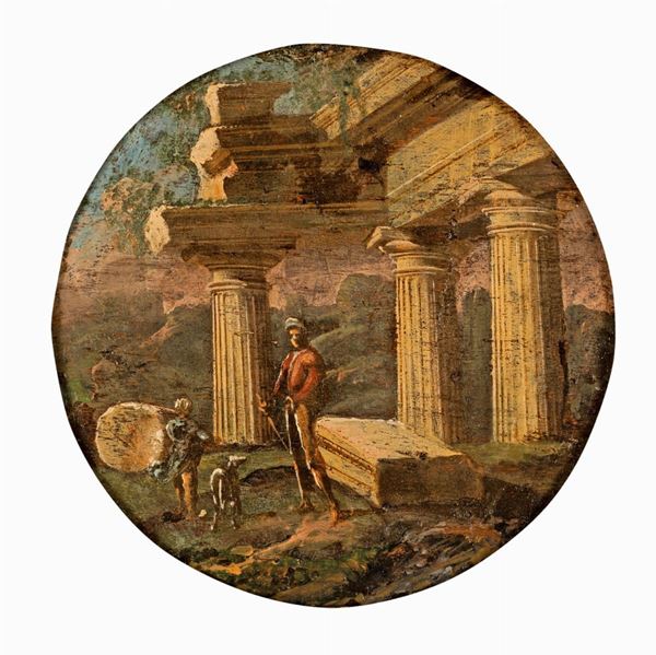 Pittore del XVIII secolo - Paesaggi con rovine classiche
