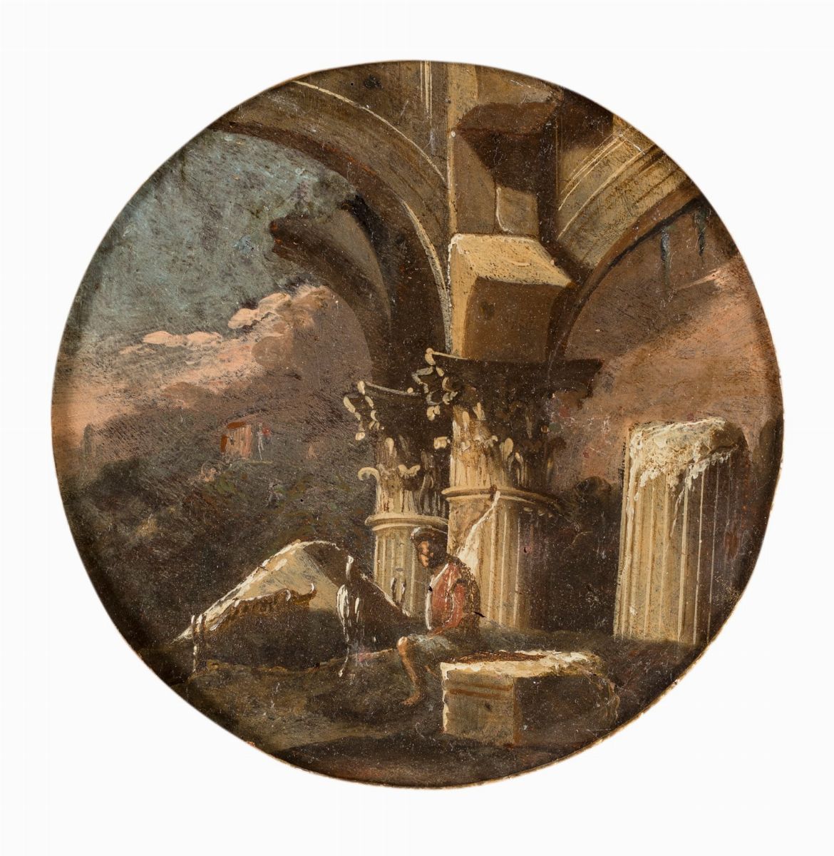 Pittore del XVIII Secolo - Paesaggi con Rovine Classiche
