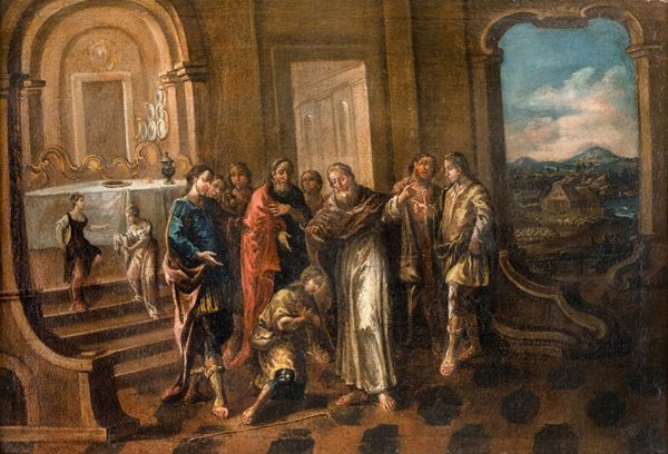 Scuola Veneta del XVII secolo - Il ritorno del figliol prodigo