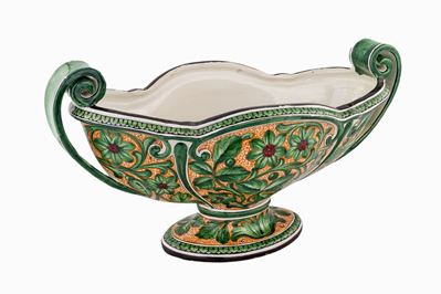 Coppa Centrotavola in Ceramica Policroma