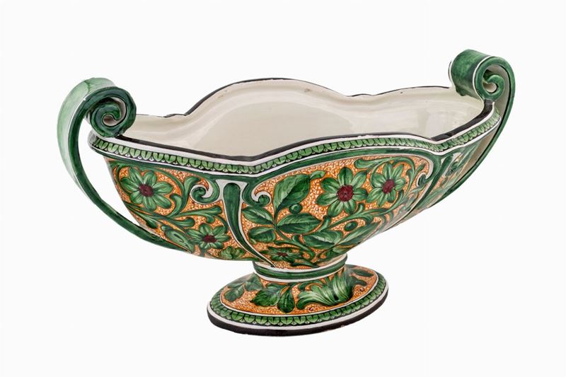Coppa Centrotavola in Ceramica Policroma