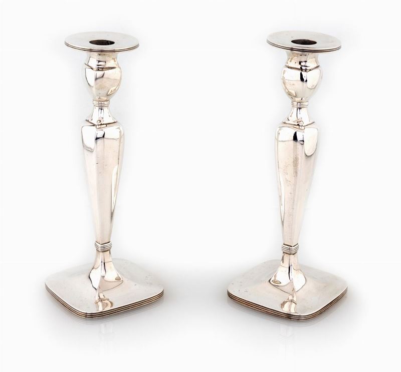 Coppia di Candelieri in Argento Sterling