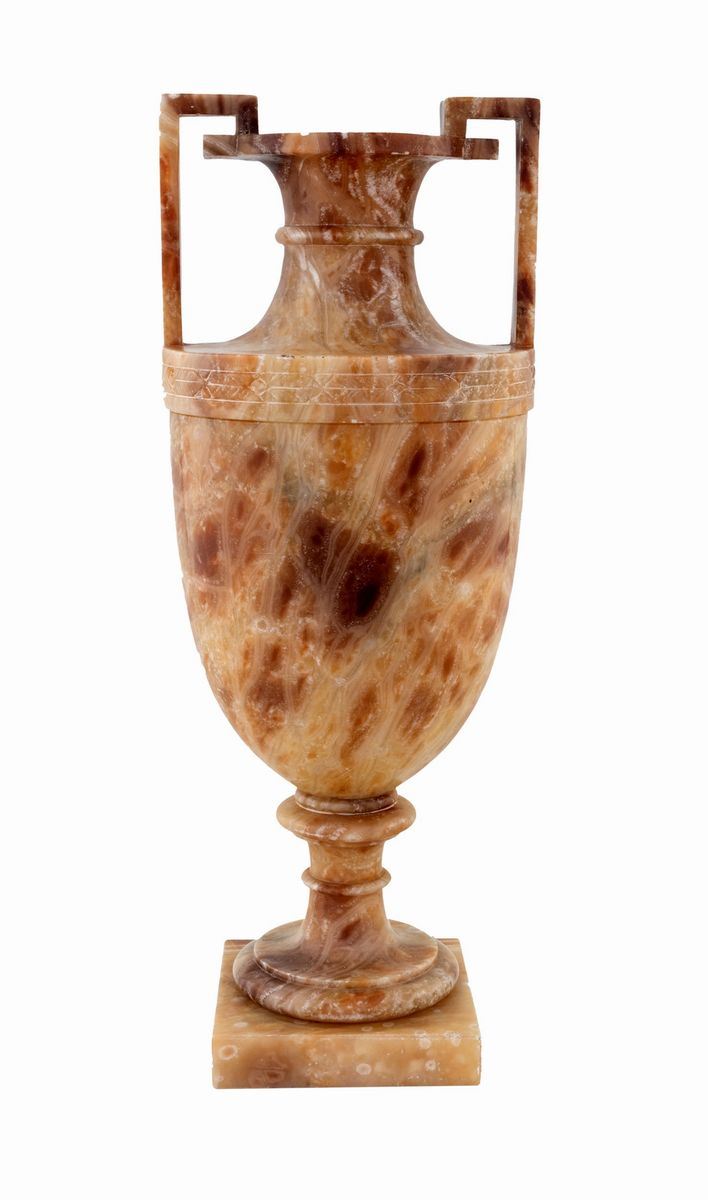 Vaso Ad Anfora in Alabastro