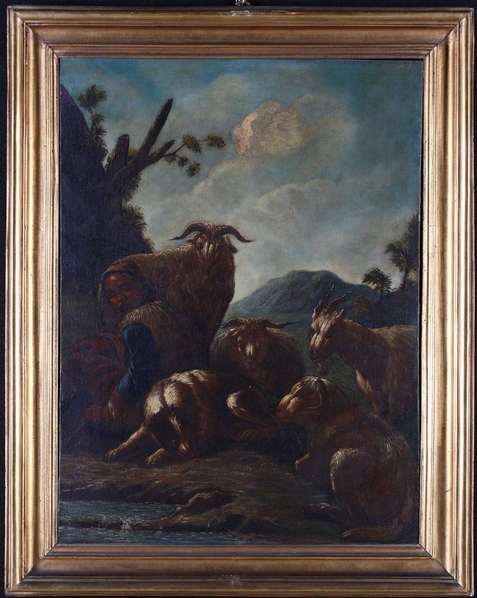 Philipp Peter Roos - Paesaggio con Pastore e Armenti