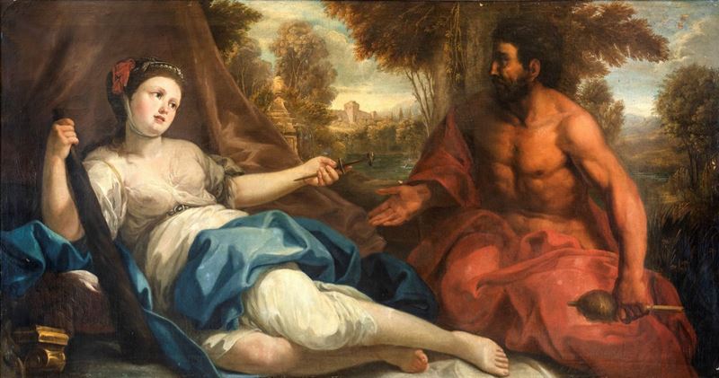 Scuola Italiana del XVIII Secolo - Ercole e Onfale
