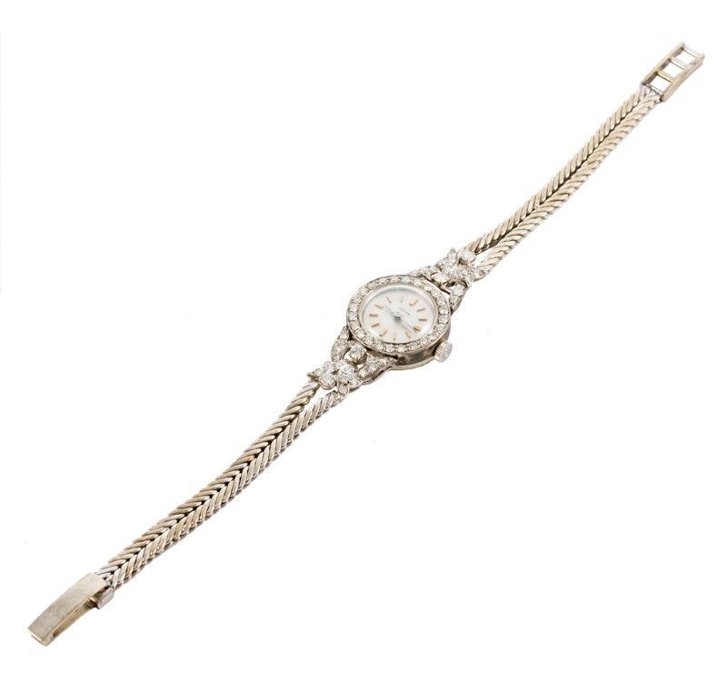 Orologio Zenith in Oro Bianco e Brill. 32/32 con Bracciale a Spiga