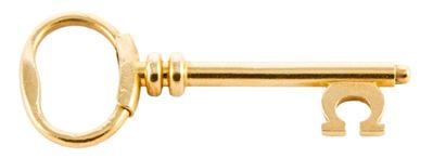 Portachiavi in Oro 18 Ct. a Forma di Chiave Gr.13