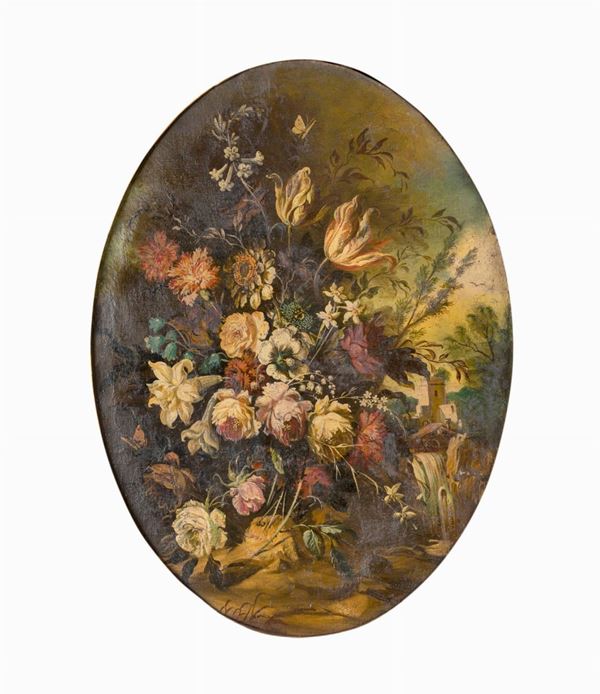 Anonimo del XIX secolo - Natura morta di fiori