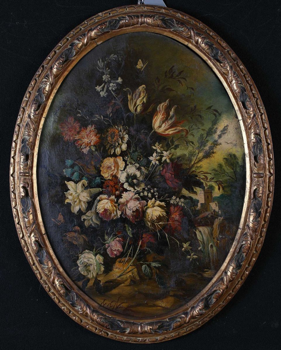 Anonimo del XIX Secolo - Natura Morta di Fiori