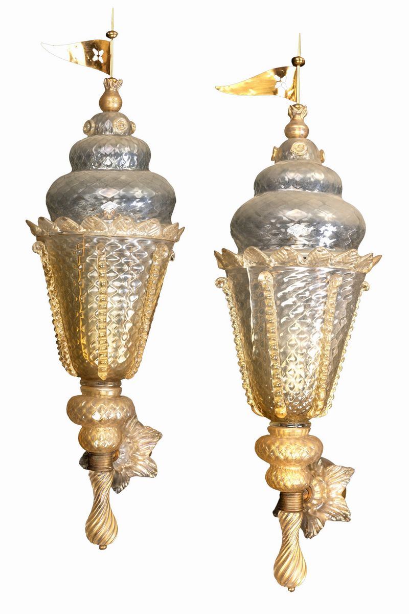 Barovier & Toso - Coppia di Appliques
