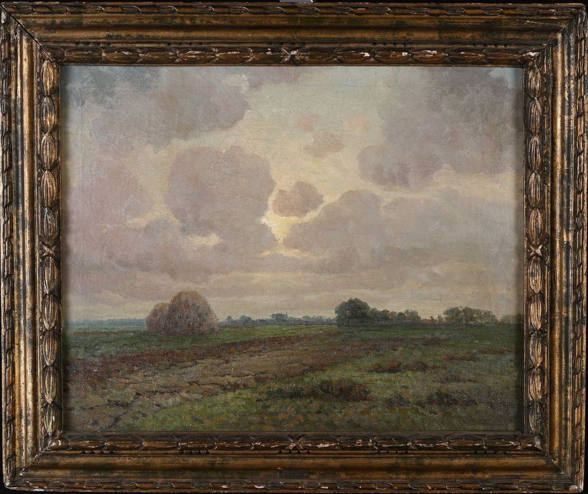 Guido Meineri - Paesaggio Piemontese al Tramonto