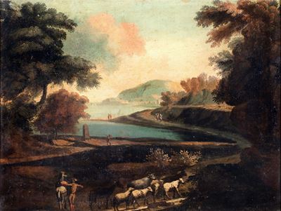 Paesaggio Lacustre con Armenti