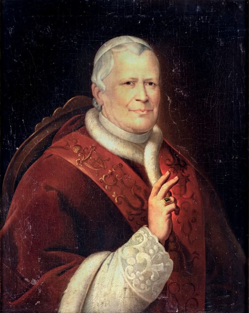 Pittore della Fine del XIX Secolo - Ritratto di Papa Pio IX