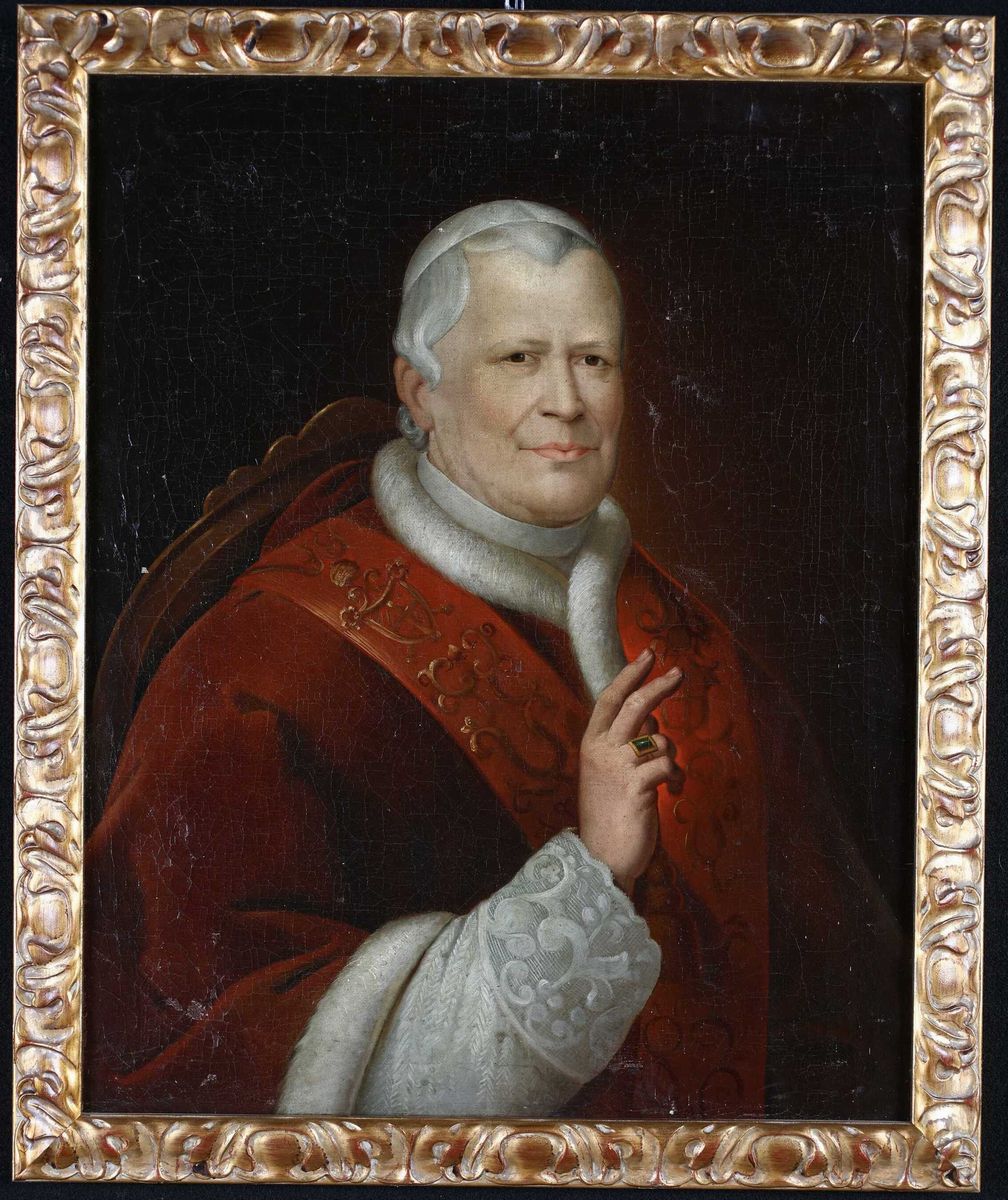 Pittore della Fine del XIX Secolo - Ritratto di Papa Pio IX