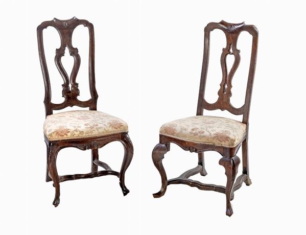 Coppia di sedie  - Asta Antiquariato Dipinti Antichi e del XIX secolo, Arredi, Tappeti, e Argenti - Casa d'Aste Arcadia