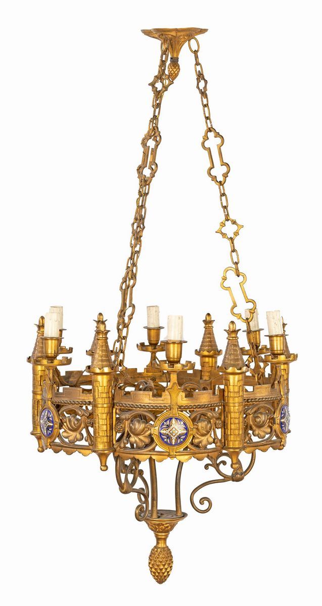 Lampadario in Bronzo