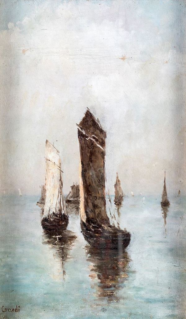 Hermann Corrodi - Barche a vela
