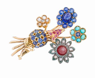 Spilla Vintage Fiori En Tremblant