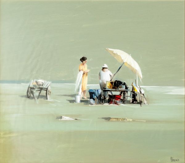 Antonio Tamburro - Spiaggia con figure