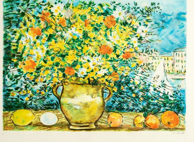 Michele Cascella - Natura Morta con Fiori e Frutti