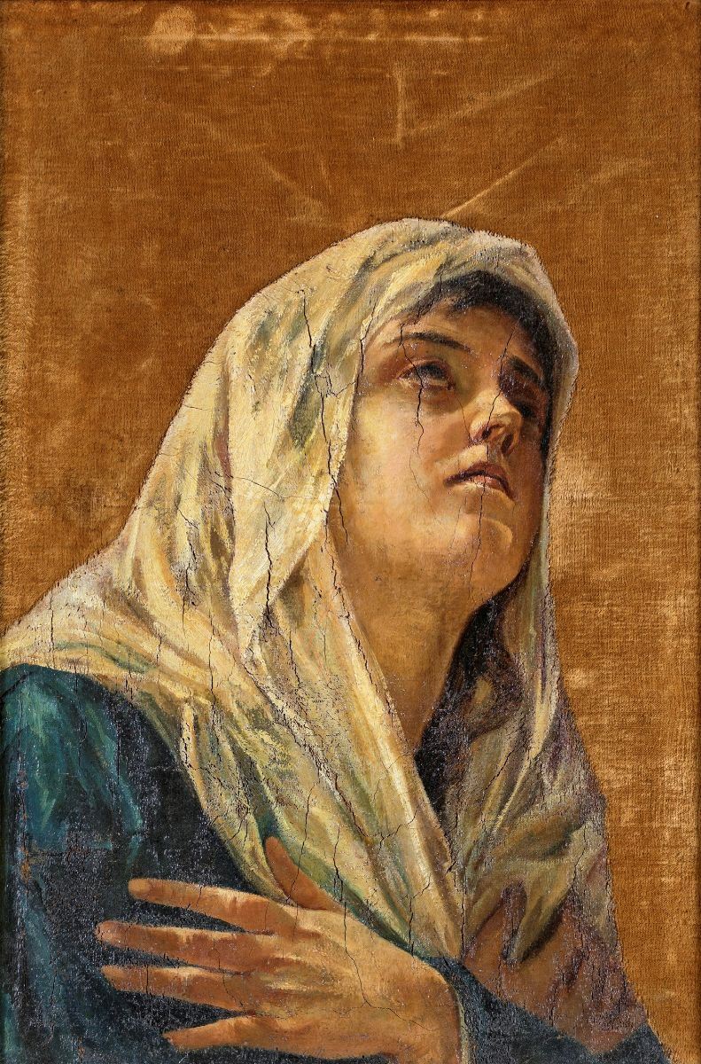 Pittore del XIX/XX Secolo - Vergine in Estasi