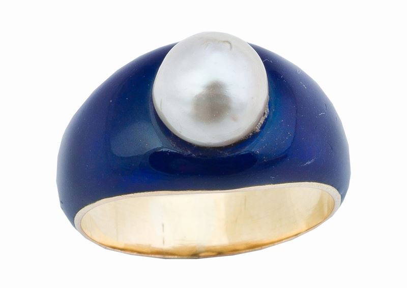 Anello in Oro e Smalto